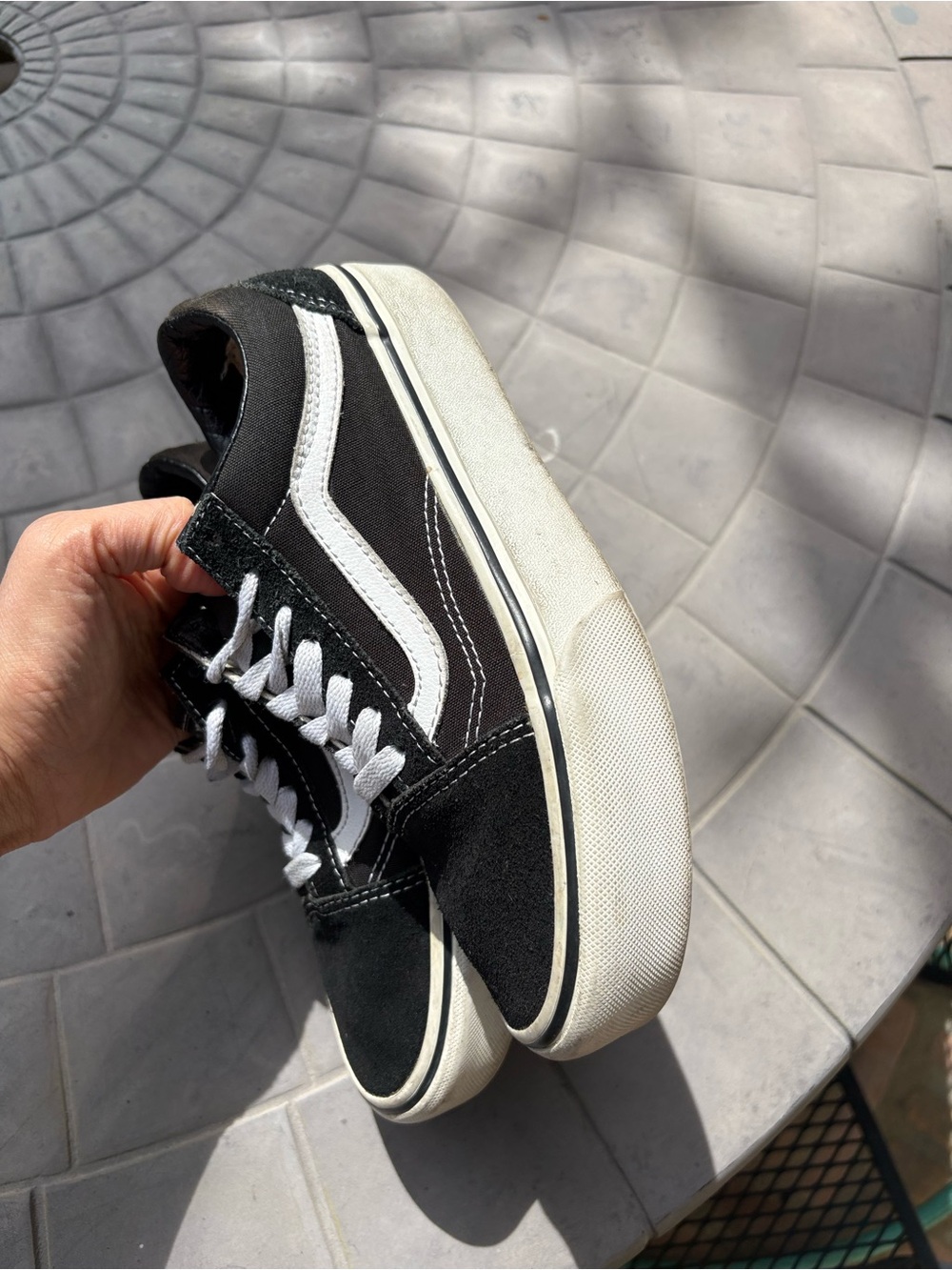 Vans Black and White Classic Old Skool Sneakers - Picture 2 of 8